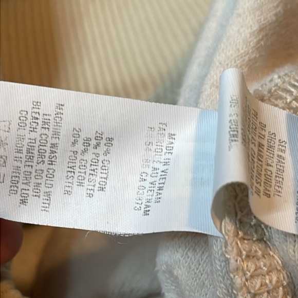 Aerie Sweatpants Womens XS Grey Zip Waist Fleece Joggers Cuffed Stretch Pockets - Picture 5 of 7